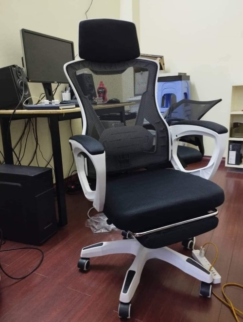 Ghế công thái học cao cấp 818 đen trắng Ghế công thái học cao cấp 818 đen trắng