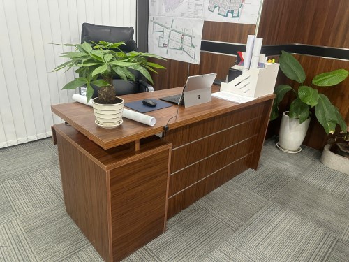 Bàn giám đốc hộc liền 1m6x0.6 full óc chó