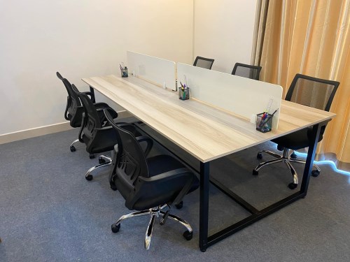 Bàn họp 2m4x1m2 chân sắt kèm 2 vách Bàn họp 2m4x1m2 chân sắt kèm 2 vách