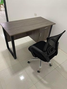Combo bàn chân sắt có hộc+ghế 4005 Combo bàn chân sắt có hộc+ghế 4005